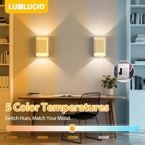 Gold Up & Down Modern Indoor Outdoor LED Wall Sconce (Gold / 1 pack)