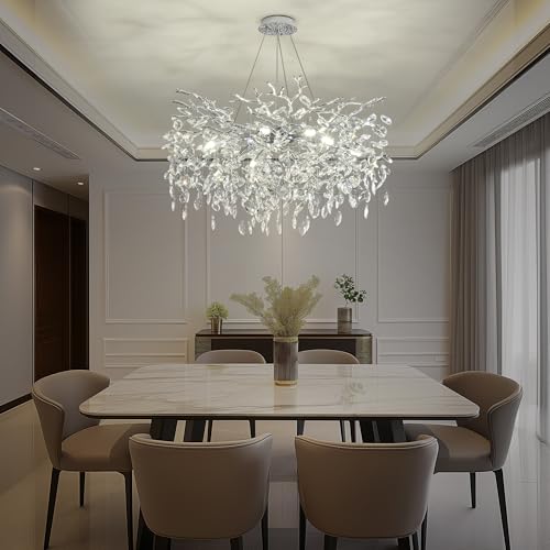 Modern Crystal Tree Branch Chandelier (9 Count)