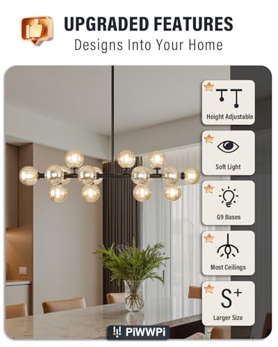 Glass Globe Sputnik Chandelier