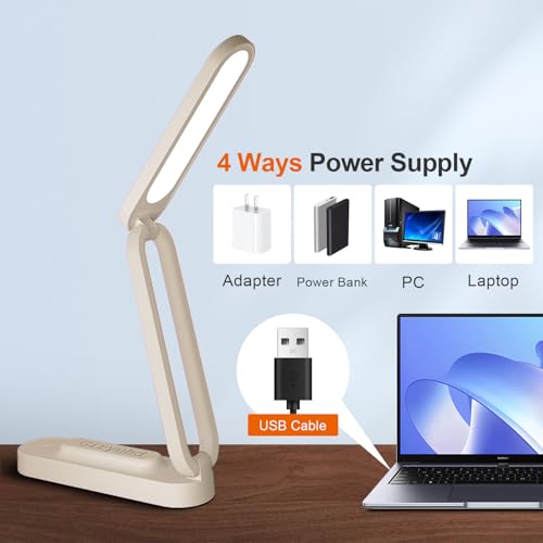 LED Desk Lamp for Office Home & Battery Operated Lamp Rechargeable Lamp Foldable & Portable Light