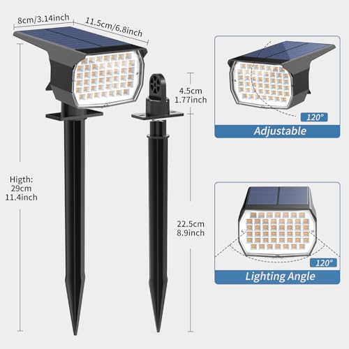 Solar Spot Lights Outdoor Waterproof Spotlights (6 Count)