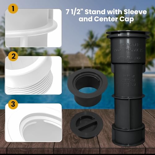 Heavy Duty Pro Premium Swimming Pool Umbrella Stand with Sleeve and Center Cap