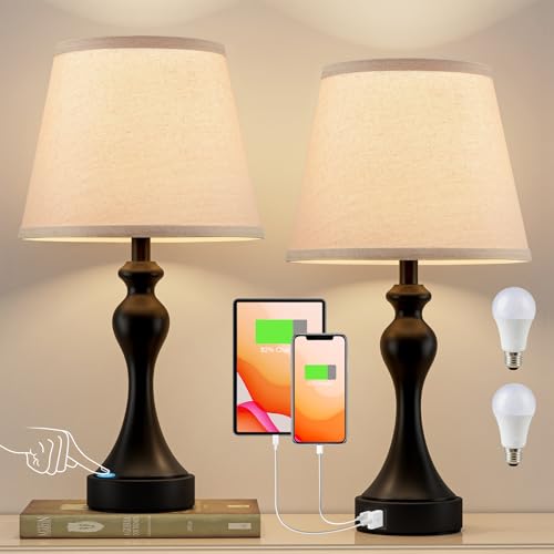 Touch Lamps for Nightstand (2 Count)