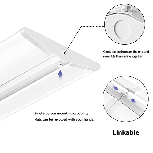 72W 4FT LED Wraparound Office Light (4 Count)