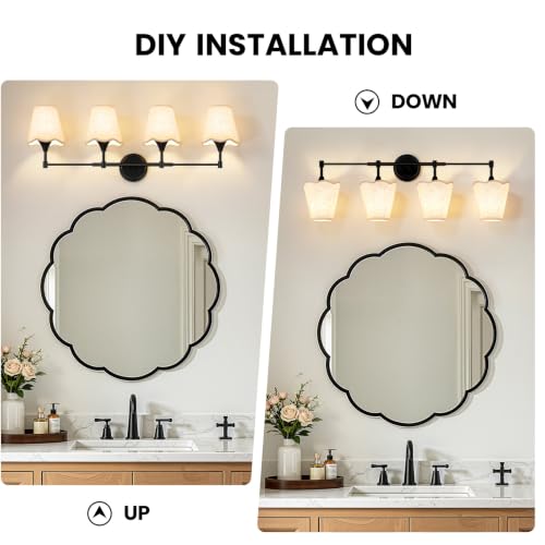 Modern Bathroom Vanity Light Fixtures (Matte Black / 4 LIGHT)