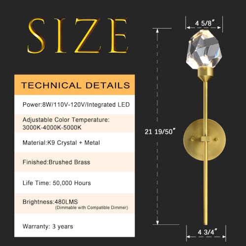 Indoor Crystal Wall Sconce