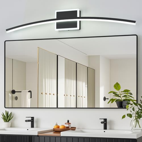 Modern LED Wall Sconce Black LED Bathroom Light Fixtures Over Mirror Wall Lighting for Bathroom