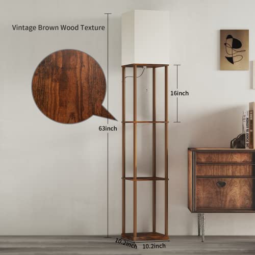 Floor Lamp with Shelves