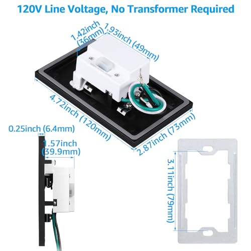3 Pack 5CCT 120V LED Step Lights (3 Count)