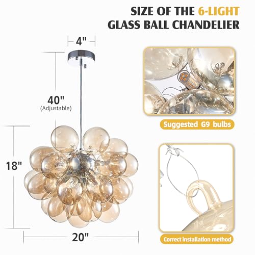 Champagne Bubble Ball Chandelier