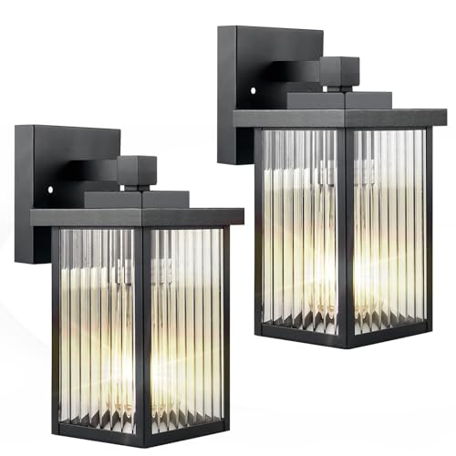2 Pack Matte Black Porch Light (2 Count)