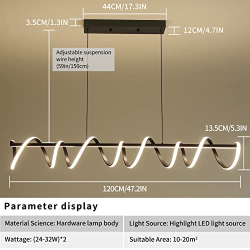 Modern Design Dimmable Desk Linear Pendant Light