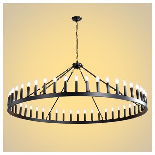 Black Wagon Wheel Chandelier