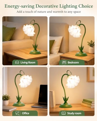 Flower Table Lamp Cute Desk Lamp for Bedroom Home Decor