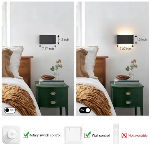 Black Wood wall sconces Lights Indoor for Living Room