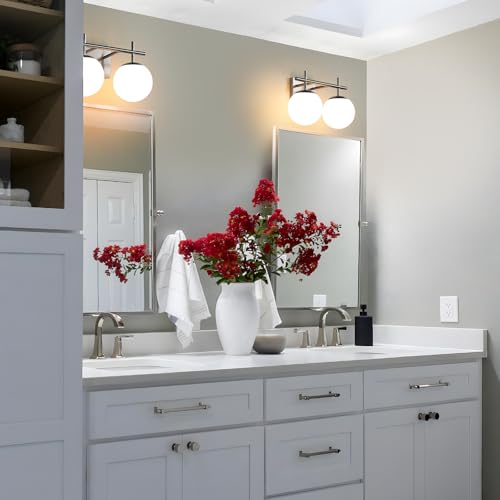 Brushed Nickel Vanity Light for Bathroom (2 Count)