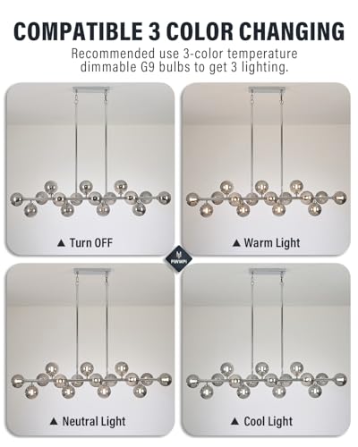 55 Inch Long Chandeliers for Dining Room Kitchen Island