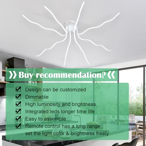 Modern Led Ceiling Light Fixture Dimmable Dining Room Light Fixture Ceiling Luxury Kitchen Light Fixture 8