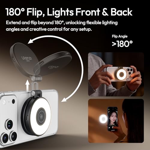 LM21 Dual Sided Magnetic Selfie Ring Light for Phone with Magsafe