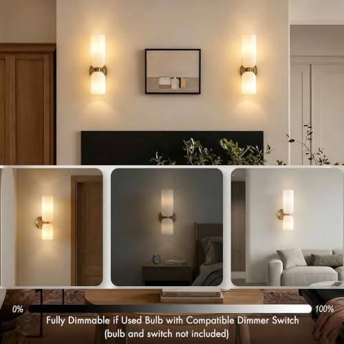 Gold Wall Sconces Set of Two 2 (2 count)