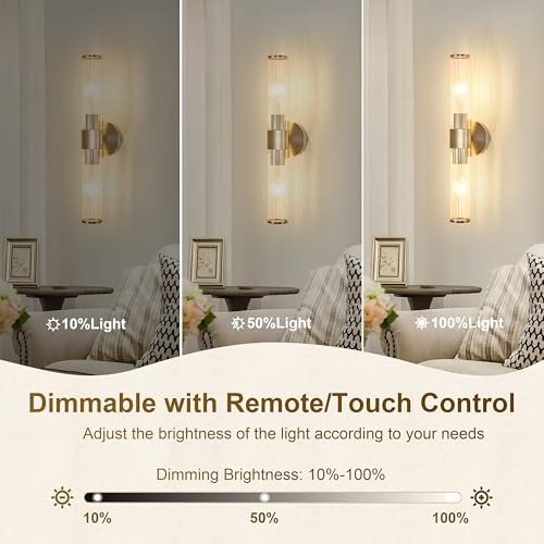 Sand Nickel Battery Operated Wall Sconces Set of Two (2 Count)