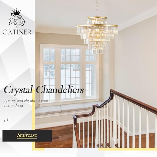 36" Large Crystal Chandelier (23 Count)
