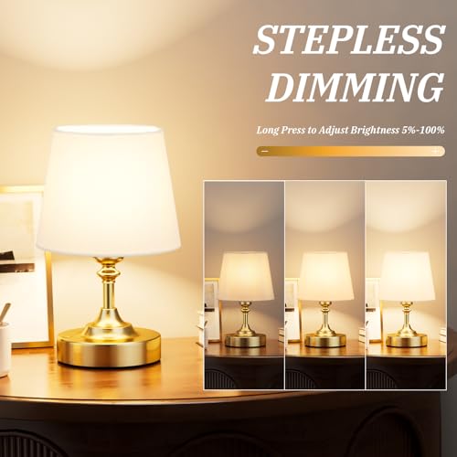 Mini Cordless Table Lamp Gold