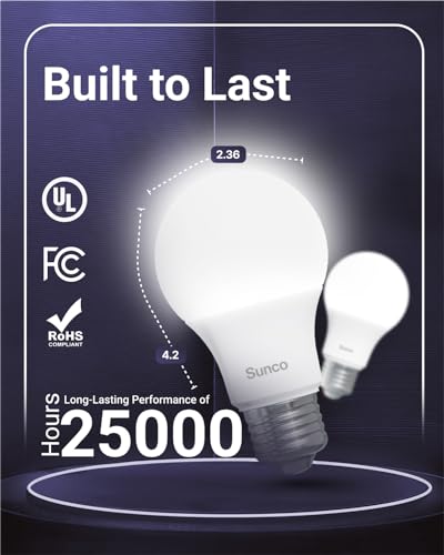 Sunco 10 Pack A19 LED Light Bulb (10 Count)