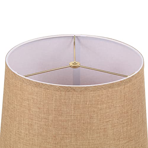 32077 Transitional Hardback Empire Shaped Spider Construction Lamp Shade in Light Brown