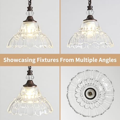 1 Piece Vintage Chandelier in Oil Rubbed Bronze Finish with Flower (1-Light / Oil Rubbed Bronze and Chain Style)