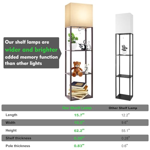 Plus Floor Lamp with Shelves