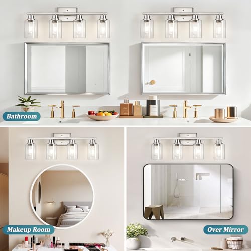Modern Brushed Nickel Bathroom Light Fixtures