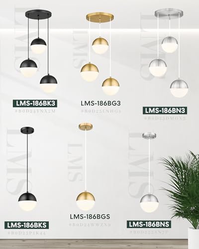 Mid Century Pendant Lights (3 Count)