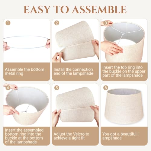 Large Drum Lamp Shades Set of 2 (2 Count)