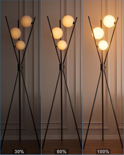 3 Globe Dimmable Tripod Floor Lamp