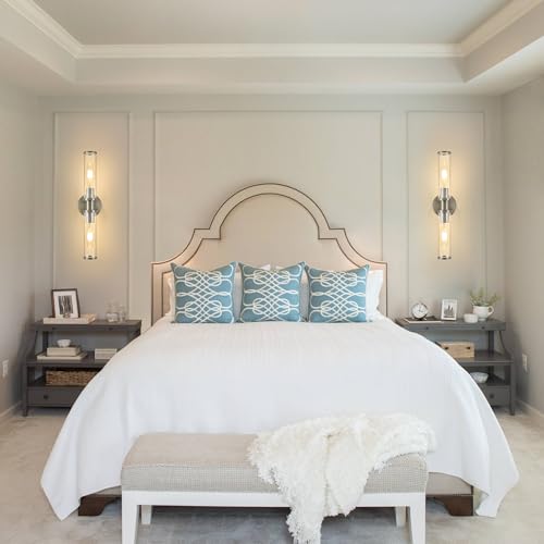 Nickel Wireless Battery Operated Wall Sconces with Remote Control