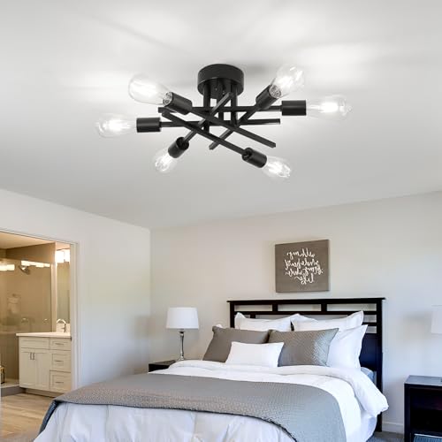 Semi Flush Mount Motion Sensor Ceiling Light Fixture