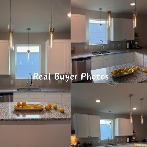 Modern Glass Brass Pendant Lights Kitchen Island