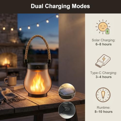 Solar Lanterns Outdoor Waterproof 4 (4 Count)