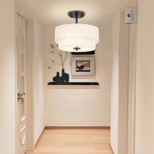 3 Light Semi Flush Mount Ceiling Light Fixture