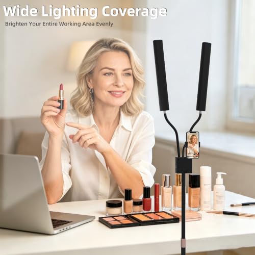 Lash Light Adjustable Height Dual Arms 30W LED Esthetician Lamp