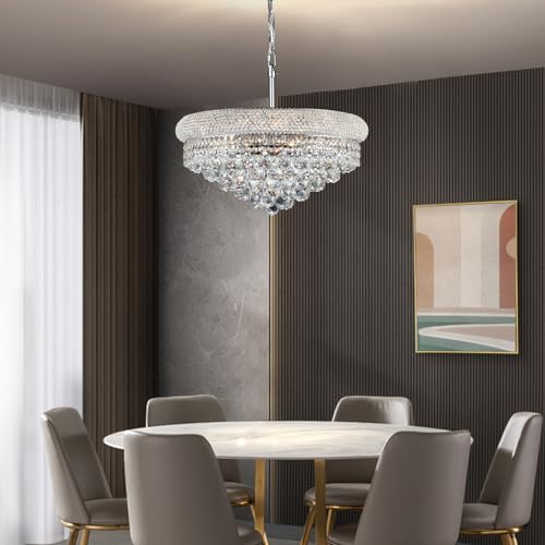Chrome Crystal Chandeliers for Dining Room