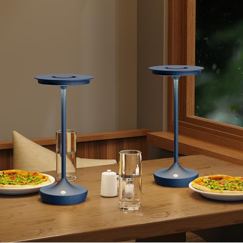 LED Cordless Table Lamp 6000mAh Rechargeable Battery Outdoor Light Blue