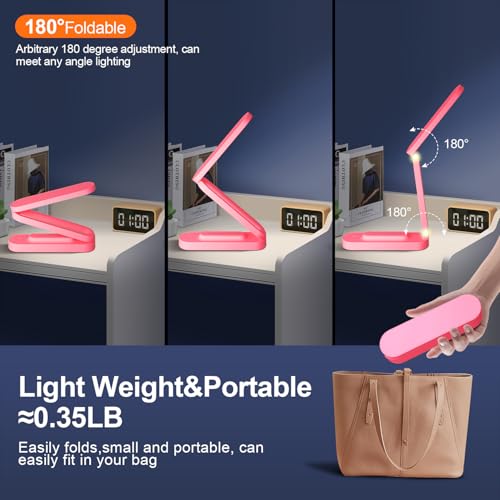 LED Desk Lamp for Office Home & Battery Operated Lamp Rechargeable Lamp Foldable & Portable Light