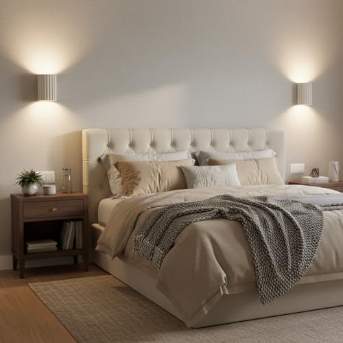 Modern LED Wall Sconce Minimalist Resin Wall Light Nordic Style Half