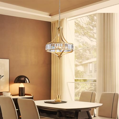 Modern Gold Crystal Chandeliers for Dining Room Pendant 4