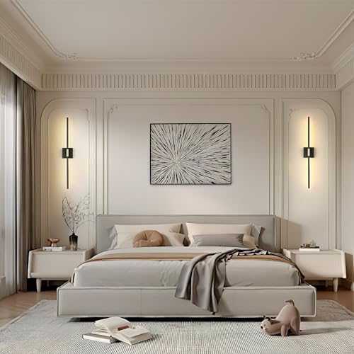 40 Inch Black Battery Operated Wall Sconce Set of Two with Remote (2 Count)