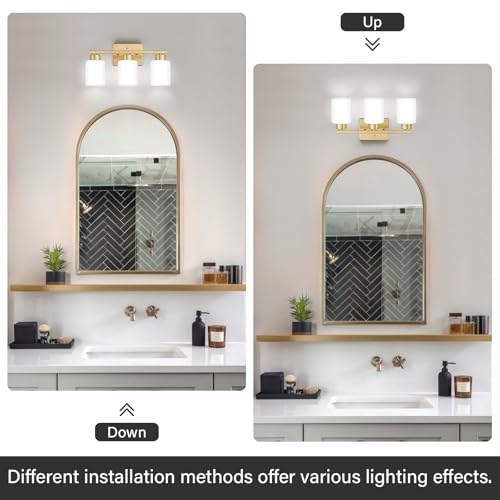 Gold Bathroom Light Fixtures Vanity Lights Over Mirror