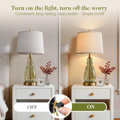 Glass Table Lamp Set of 2