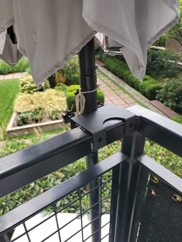 Heavy Duty Parasol Holder Patio Umbrella Stand Mount Umbrella Stand Bench Buddy Umbrella Holder Fixed Clip Umbrella Clamp for Deck